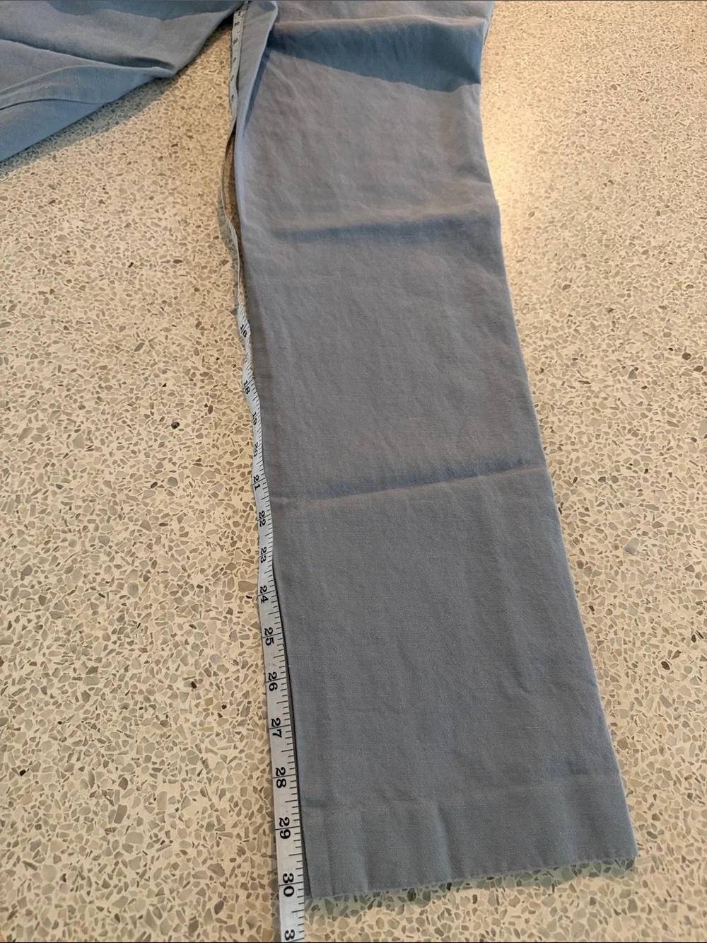 Bonobos Tailored Linen Cotton Tab Over Italian Chinos in Light Gray Blue 32 x 30
